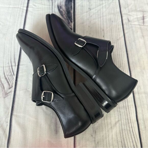 La Milano Men’s Double Monk Strap Black Leather Formal Dress Shoes Sz 9.5 - Picture 10 of 16